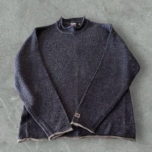 PLUGG Blue Textured Knit Pullover Sweater | Size XL